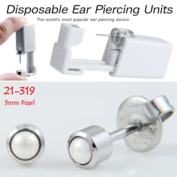 1PC Sterile Disposable No Pain Ear Piercer device Ear Cartilage Piercing Gun Tool Kit Unit Built In CZ Birthstone Earring Stud