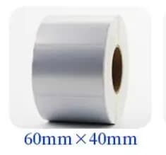 Silver Thermal Transfer Labels PET barcode adhesive sticker Waterproof Tear-proof oil-proof Thermal Transfer Ribbon Printer Stic
