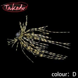 TAKEDO TK114 1.8G - 5G ZITHER RUBBER JIG Spinnerbait Blades Silicone Skirt Saltwater Resin Tungsten Jig Head Spinner Rubber Jig