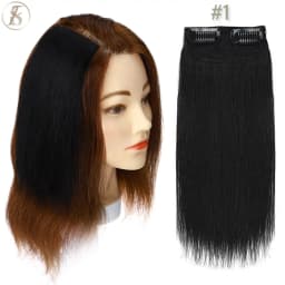 TESS Clip In Human Hair Extensions 100% Natural Extension Hair Clip 8cm Hairpiece Replenish Hair Volume Clip In Natural Hair