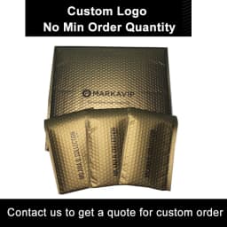 10PCS Gold Metallic Padded Envelopes Wedding Gift Bags Custom Logo Foil Postal Envelopes Padded Shipping Mailing Envelopes