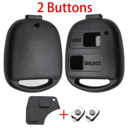 2 3 Button Switch Remote Car Key Shell Case Cover Pad For Toyota RAV4 Prado Corolla Land Cruiser Previa Tarago Pixis Rush Celica