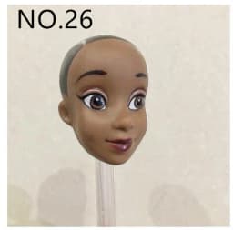 Lovely Princess Bald Head DIY Planting Long Soft Hair Doll Head Belle Snow white Baby Girl Favorite Princess Doll Part