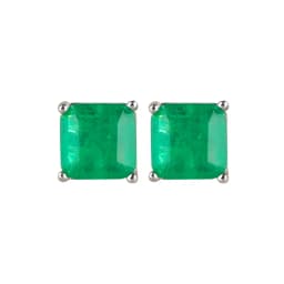 Cellacity Classic Sterling Silver Stud Earrings With Square Shape 7*7mm Paraiba Gemstones Silver Female Fine Jewelry Gift