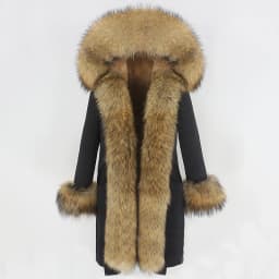 OFTBUY X-long Parka Waterproof Outerwear Real Fur Coat Winter Jacket Women Natural Fox Fur Hood Luxury Outerwear Detachable New