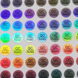 1000pcs 10MM DIAMETER QC PASSED Stickers Matte/Hologram Silver Adhesive Waterproof