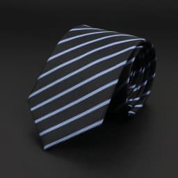 New Men's Tie Classic Red Blue Black Solid Color Stripe 7cm Jacquard Necktie Daily Wear Business Formal Wedding Tie Gift For Men