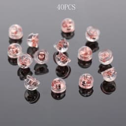 20-40pcs Silicone Rubber Ear Back Stoppers Silicone Coated Hamburger Ear Plugs For Jewelry Making DIY Earring Accessories