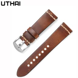 Watch Strap Oil Wax Retro Cowhide Strap 20mm22mm For Samsung Watch For Huawei Watch Watchband UTHAI Z75