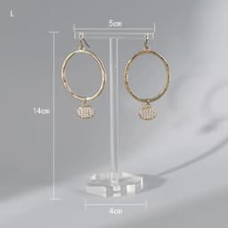 Fashion Style Clear Acrylic T-Shape Earrings Display Holder for Studs And Drop Earrings Jewelry Showcase Stand