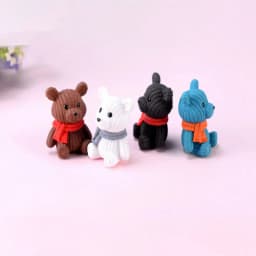 1Pcs Popular Plastic Teddy Bear Miniature Fairy Garden Easter Animal Figurines Party Gift Home Decoration Accessories