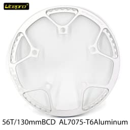 Chainring Litepro 130BCD 47/53/56/58T BMX Chainring Folding Bicycle Chainwheel Protector Bike Crankset Tooth Folding Bike Parts