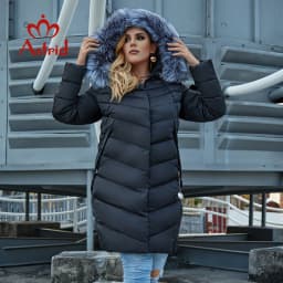 Astrid 2023 Winter new arrival down jacket women with a fur collar loose clothing outerwear quality women winter coat FR-2160