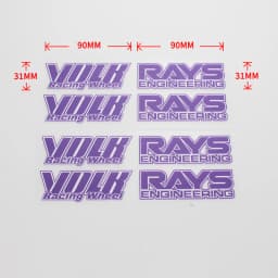 Wholesale car styling rim sticker RAYS VOLK TE37 CE28 RACING WORK ADVAN ENKEI SSR WEDSSPORT PVC decoration tire wheel sticker wa