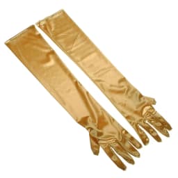 Women Long Section Imitate Satin Banquet Dance Dinner Show Cosplay Retro Style Soft Elasticity Solid Sexy Etiquette Gloves