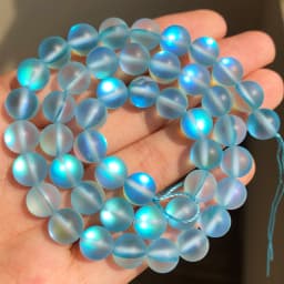Matte Austria White Pink Crystal MoonStone Glitter Round Natural Loose Bead For Jewelry Making Diy Bracelet Necklace 6 8 10 mm