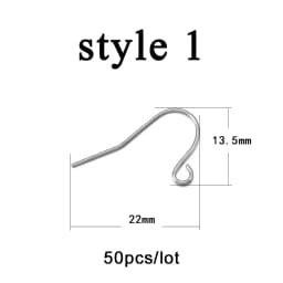 20-50pcs Gold Stainless Steel Hypoallergenic Earring Hooks Fish Earwire Earrings Clasps Earring Wires For Jewelry Maki