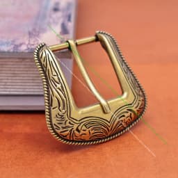 Antique Brass Plated Western Cowboy Rodeo 3PCS Set Floral Carved Replacement Jeans Apparel Leather Belt Buckle Fit 35mm Strap