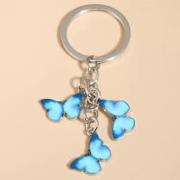 Cute Keychain Colorful Butterfly Key Ring Enamel Flying Animals Key Chains For Women Girls Handbag Accessorie Handmade Jewelry