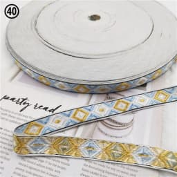 5 Yards 0.78 Inch 20MM Hundreds Styles Geometric Woven Jacquard Embroidered Ribbons DIY Apparel Wrapping Trim Sewing Accessories