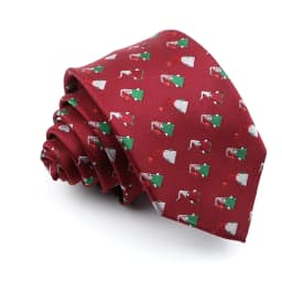 Christmas Ties For Men Red Green Blue Printed Festival Theme Party Gift Xmas Tree Santa Snowflake Slim Necktie For Man Accessori