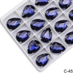 Sew on Teardrop Rhinestones Pear Shape Water Drop Sewing Stone Glass Crstal with Claw for Needlework Accessories