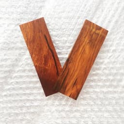 2pieces Red Sandalwood for DIY Knife Handle Material Making Various Handicraft Materials 120x40x10mm