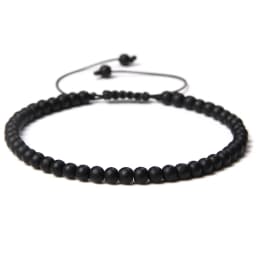 Adjustable 4MM Stone Beads Bracelet For Women Natural Agates Bangles Onyx Lapis Lazuli Woven Bracelet For New Year Gift Jewelry