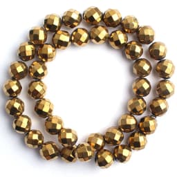 Natural Hematite Stone Beads Rose Gold Silver Color Faceted Loose Spacer Beads For Jewelry DIY Making Bracelet Accessories 15''