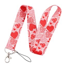 LB3010 Pink Love Neck Strap Lanyard for Key ID Card Cell Phone Straps USB Badge Holder DIY Neck Strap Hang Rope Rainbow Keychain