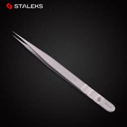 1pc STALEKS Pro High-precision Stainless Steel TE Series Straight Curved Tweezers Grafting Eyelashes Extension Makeup Tool