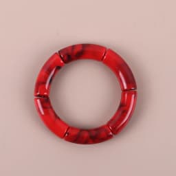 Trendy Resin Geometric Beaded Bracelets on Hand Acrylic Bamboo Tube Bangles Bracelets For Women Fashion Jewelry Valentines Gift
