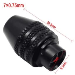 0.3-3.2mm Mini Multi Keyless Drill Chuck M7 M8X0.75 Quick Change Three-Jaw Drill Chuck For Rotary Tools Mini Drill For Dremel