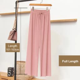 Slacks Women's Loose Summer Pants Soft Ice Silk Ankle-Length Black Wide Leg Pants Grey Khaki Women High Waisted Trousers
