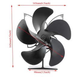 6 Blade Stove Fan Silent Efficient Heat Distribution Fireplace Fan Log Wood Burner Ecofan Heat Powered Fireplace Winter Warm