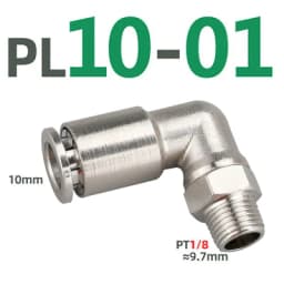 PL brass nickel-plated metal pneumatic connector 1/8" 1/4" 3/8" 1/2" external thread hose air compressor high pressure connector