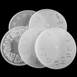 5Style Classic Clock Silicone Molds Arabic Numeral Clock UV Epoxy Resin Mold for DIY Handmade Carfts Home Decoration Accessories