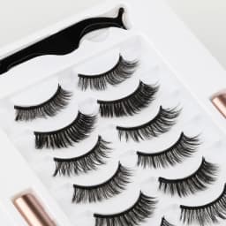 Magnetic Mink Eyelashes 2/3/5/10 Pairs Soft False Eyelashes Natural Magnetic Mink Lashes Liquid Eyeliner Tweezer Sets Makeup Hot