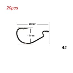 20pcs/lot Wide gap Texas fishing hooks offset fishhook5/0#-6# soft biat lure fishing anzuelos de pesca mar fishing hook set