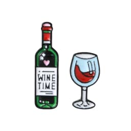 2021 Mini Cute Wine and Wine Glasses Couple Pins Red Wine Bottle Cup Brooches Enamel Pin Badge for Lovers Best Friend Pins