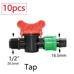 16mm 5/8'' Irrigation Drip Tape Tap Valve Elbow Tee End Plug Thread Lock Connector Garden Watering Pipe Hose Joints