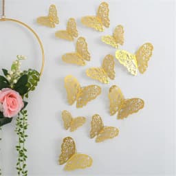 12Pcs/Set 3D Hollow Butterfly Wall Decals Stickers DIY Butterflies Art Wall Decor Wedding Festival Wallpaper Home Decoration