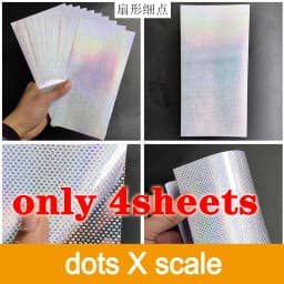 Royal Sissi New Developed 6 Optional Colors Holographic Fish Skin Tape Fish Scale Adhesive Rainbow Film Waterproof Lure Sticker