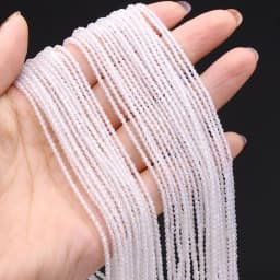 5pcsNatural Stone Crystal Color Plated Faceted Small Bead Multicolor 38CM Beaded Fashion DIY Necklace Bracelet CharmJewelry Gift