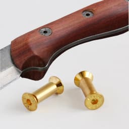 2pcs Brass Screw Rivet Knife Handle Lock DIY Knife Material Plate Fastening Flat Hex Head Screws