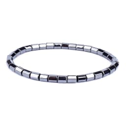 Weight Loss No Magnetic Therapy Bracelet For Men Women Geometric Black Hematite Stone Beads Stretch Health Care Bracelet Jewelry