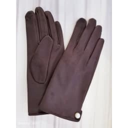 Women's Winter Plus Velvet Thicken Warm Touch Screen Gloves Elegant Pearl Suede Windproof Full Finger Cycling Driving Gloves K43