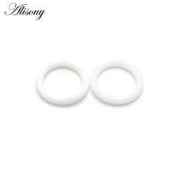 Alisouy 100pcs Rubber Silicone Seal Circle O-Rings Switch Dampeners Industrial Crafts DIY Jewelry For Ear Taper Expander Tunnels