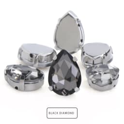 Drop Shape Glass Rhinestones With Claw White K Metal Base Buckle Sew On Crystal Stone Strass Diamond Rhinestones For Needlework