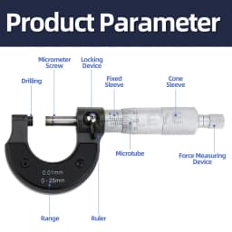 External Micrometer Set Outside Micrometer Micro Meter Mechanical Micrometers Measuring Tools Micrometric Gauges For Measurement